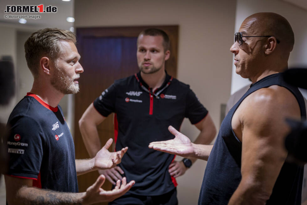 Foto zur News: Kevin Magnussen (Haas) mit Vin Diesel