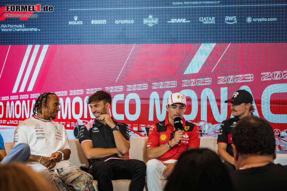Lewis Hamilton (Mercedes), Pierre Gasly (Alpine), Charles Leclerc (Ferrari) und Valtteri Bottas (Alfa Romeo) Lewis Hamilton (Mercedes), Pierre Gasly (Alpine), Charles Leclerc (Ferrari) und Valtteri Bottas (Alfa Romeo)