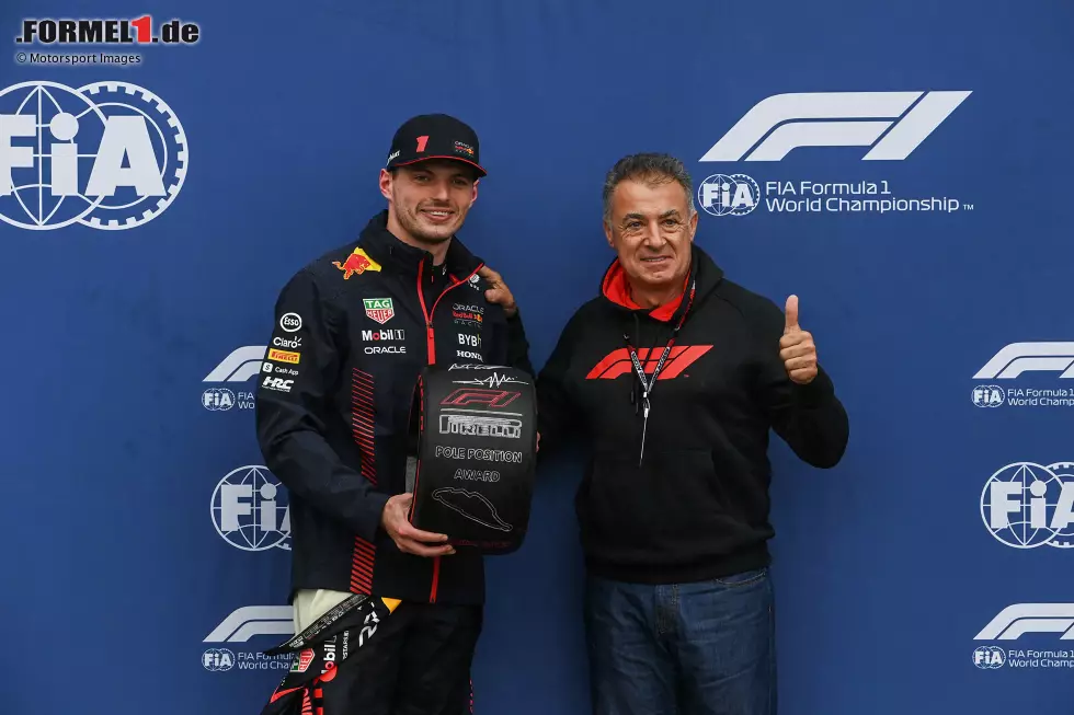 Foto zur News: Max Verstappen (Red Bull) und Jean Alesi