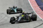Foto zur News: Lewis Hamilton (Mercedes) und Lance Stroll (Aston Martin)