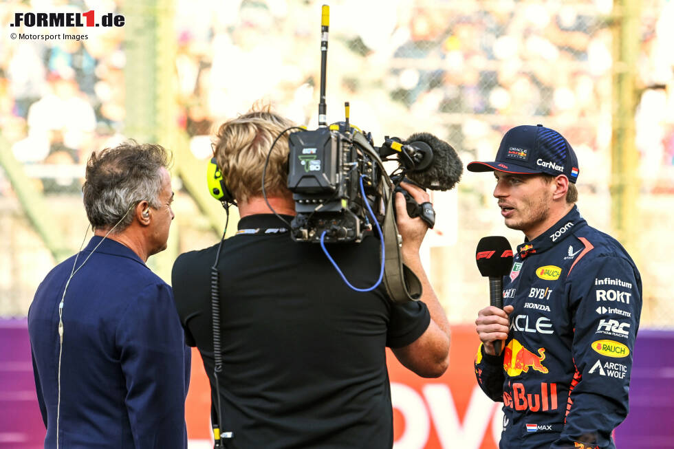 Foto zur News: Max Verstappen (Red Bull) und Jean Alesi