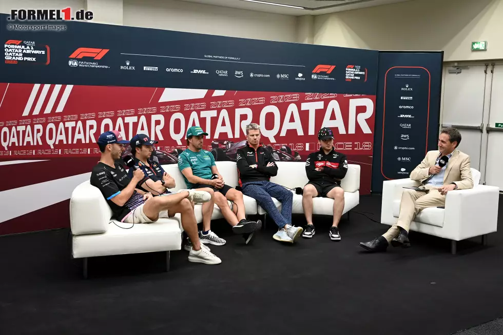 Guanyu Zhou (Alfa Romeo), Pierre Gasly (Alpine), Sergio Perez (Red Bull), Fernando Alonso (Aston Martin) und Nico Hülkenberg (Haas) Foto zur News: Guanyu Zhou (Alfa Romeo), Pierre Gasly (Alpine), Sergio Perez (Red Bull), Fernando Alonso (Aston Martin) und Nico Hülkenberg (Haas)