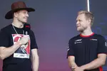 Foto zur News: Nico Hülkenberg (Haas) und Kevin Magnussen (Haas)