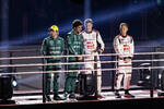 Foto zur News: Fernando Alonso (Aston Martin), Lance Stroll (Aston Martin), Nico Hülkenberg (Haas) und Kevin Magnussen (Haas)