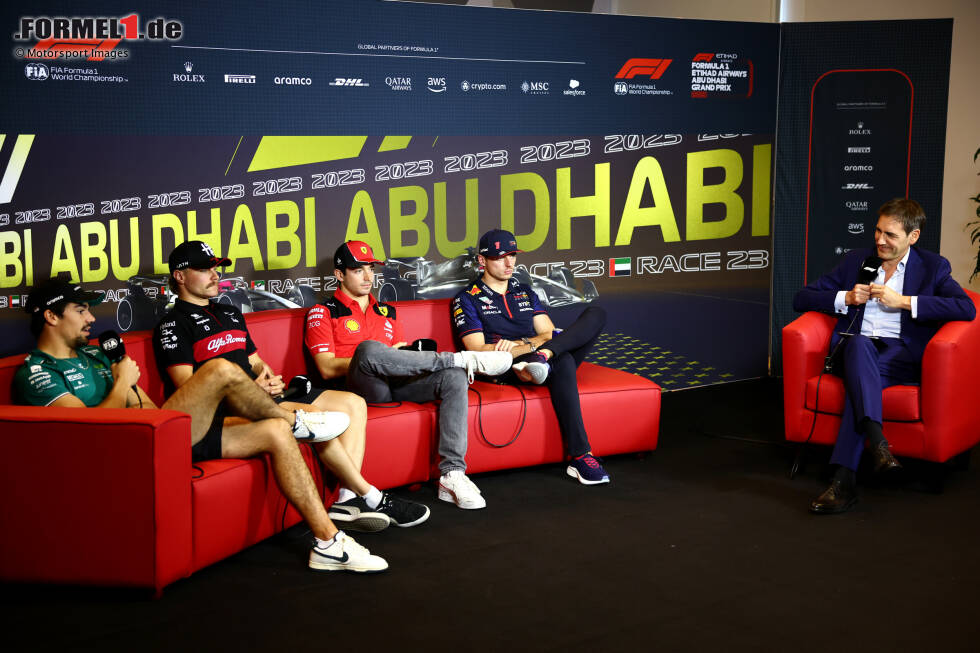 Foto zur News: Lance Stroll (Aston Martin), Valtteri Bottas (Alfa Romeo), Charles Leclerc (Ferrari) und Max Verstappen (Red Bull)