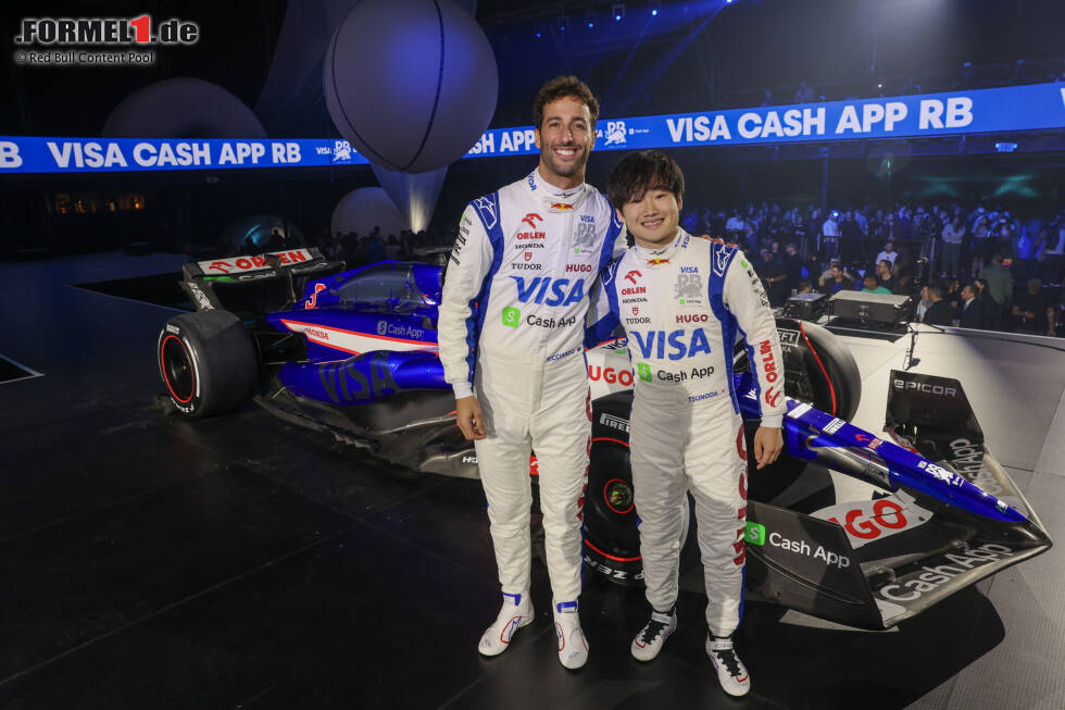 Foto zur News: Daniel Ricciardo (Racing Bulls) und Yuki Tsunoda (Racing Bulls)