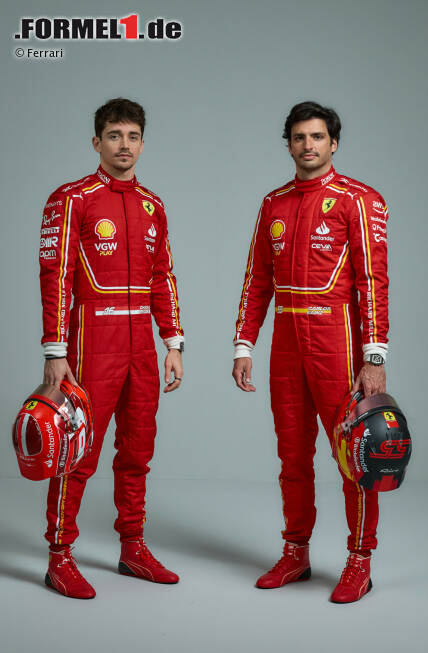 Foto zur News: Charles Leclerc und Carlos Sainz (Ferrari)