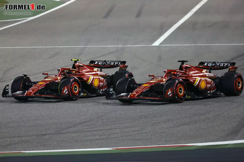 Foto zur News: Carlos Sainz (Ferrari) und Charles Leclerc (Ferrari)