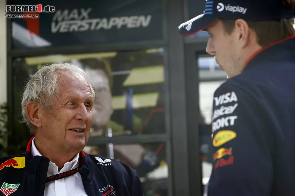 Foto zur News: Helmut Marko und Max Verstappen (Red Bull)