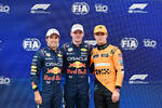 Foto zur News: Max Verstappen (Red Bull), Sergio Perez (Red Bull) und Lando Norris (McLaren)