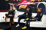 Foto zur News: Lando Norris (McLaren), Max Verstappen (Red Bull) und Sergio Perez (Red Bull)