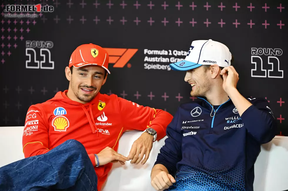 Foto zur News: Charles Leclerc (Ferrari) und Logan Sargeant (Williams)