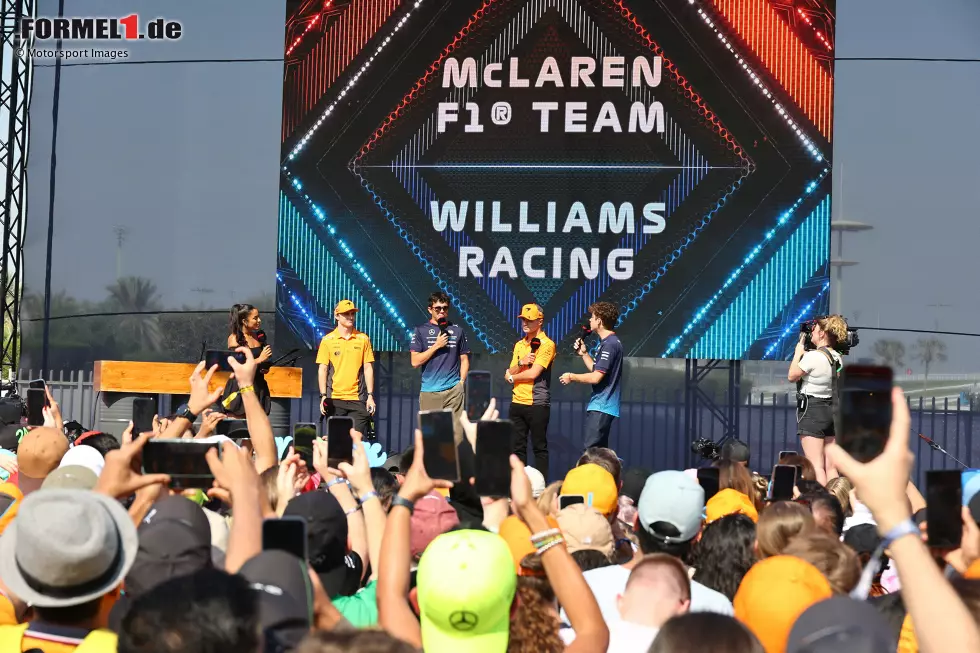 Alexander Albon (Williams), Oscar Piastri (McLaren), Lando Norris (McLaren) und Franco Colapinto (Williams) Foto zur News: Alexander Albon (Williams), Oscar Piastri (McLaren), Lando Norris (McLaren) und Franco Colapinto (Williams)