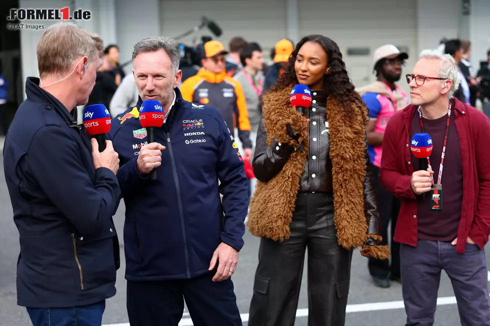 Foto zur News: Naomi Schiff, Jacques Villeneuve und Christian Horner