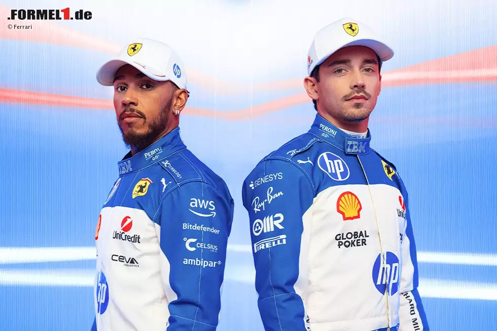 Foto zur News: Lewis Hamilton (Ferrari) und Charles Leclerc (Ferrari)