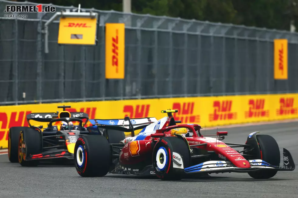 Foto zur News: Lewis Hamilton (Ferrari) und Max Verstappen (Red Bull)