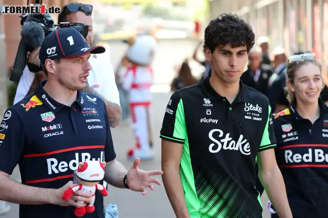 Foto zur News: Max Verstappen (Red Bull) und Gabriel Bortoleto (Sauber)