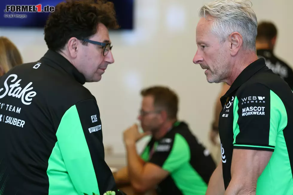 Foto zur News: Mattia Binotto mit Jonathan Wheatley (Sauber)