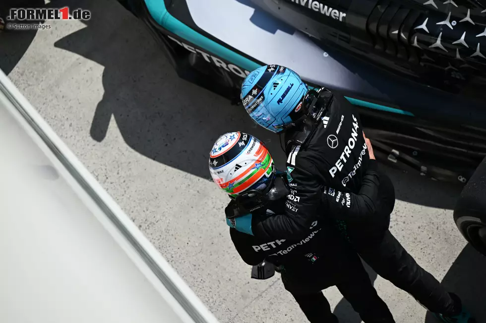 Foto zur News: Andrea Kimi Antonelli und George Russell (Mercedes)