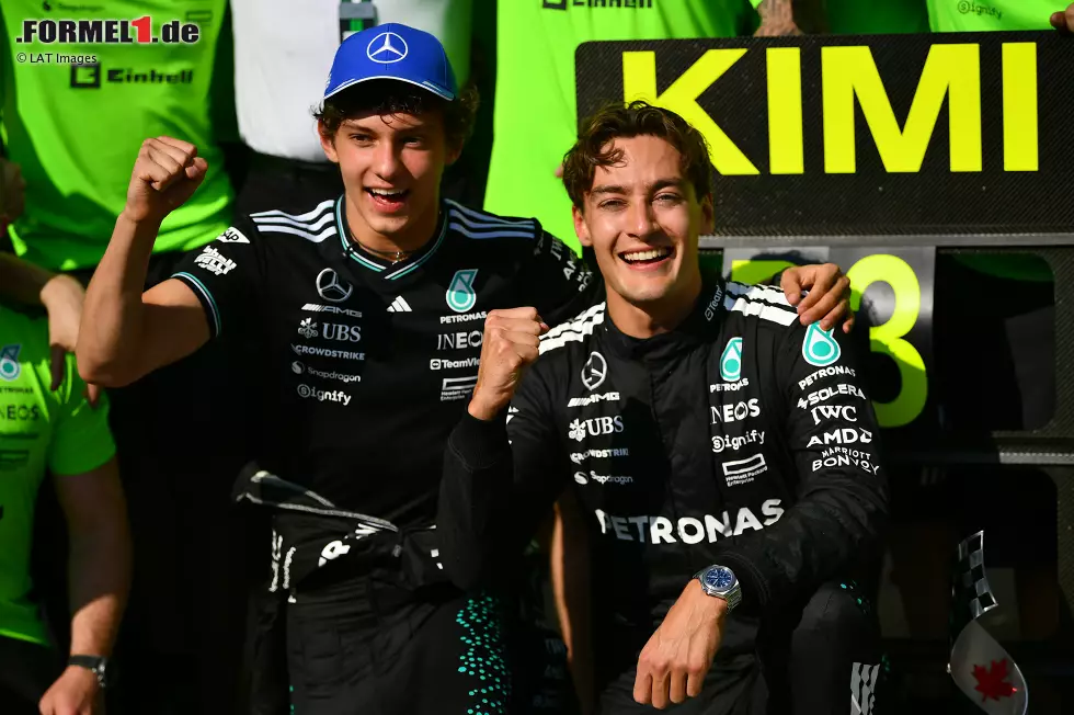 Foto zur News: Andrea Kimi Antonelli und George Russell (Mercedes)
