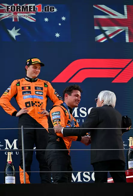 Foto zur News: Lando Norris (McLaren) und Bernie Ecclestone