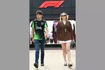 Foto zur News: Gabriel Bortoleto (Sauber) mit Isabella Bernardini