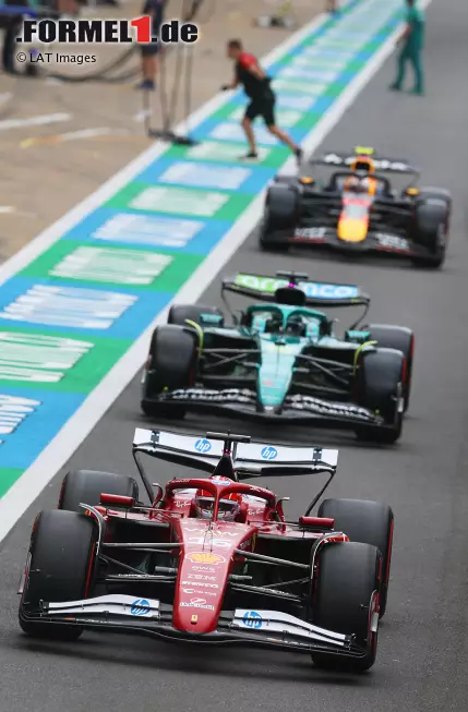 Foto zur News: Charles Leclerc (Ferrari), Lance Stroll (Aston Martin) und Yuki Tsunoda (Red Bull)
