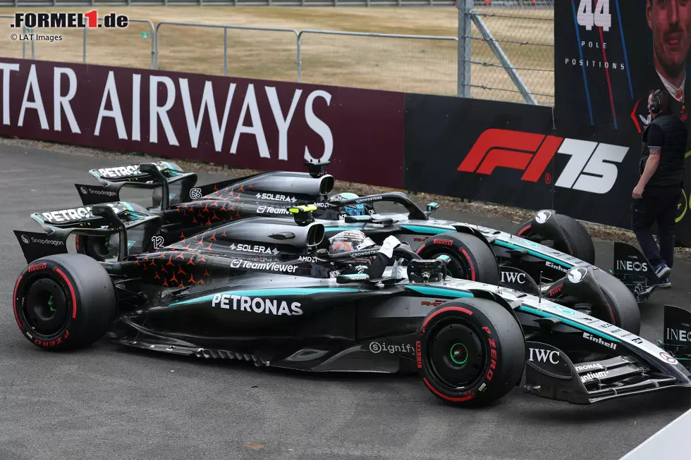 Foto zur News: Andrea Kimi Antonelli und George Russell (Mercedes)