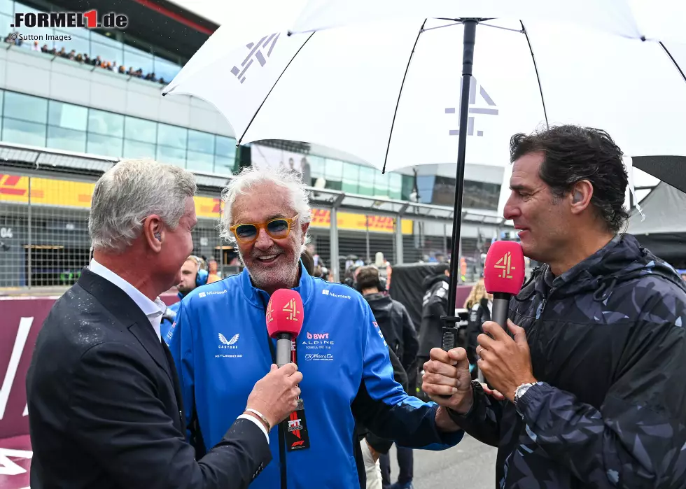 Foto zur News: David Coulthard, Mark Webber und Flavio Briatore