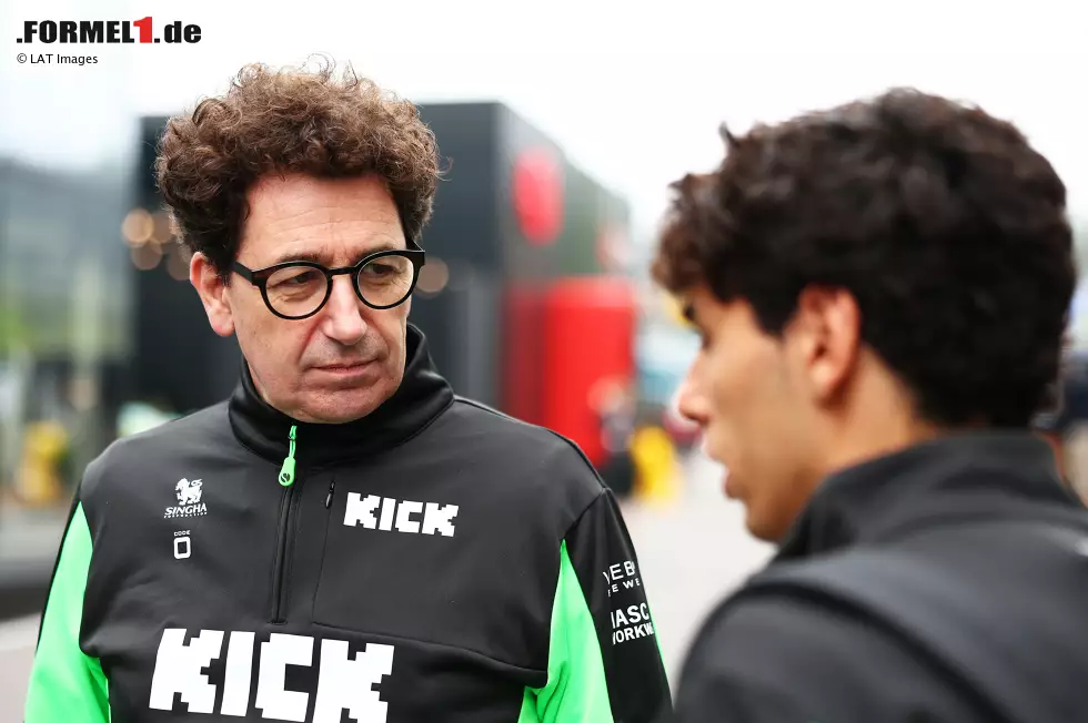 Foto zur News: Mattia Binotto und Gabriel Bortoleto (Sauber)