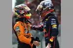 Foto zur News: Max Verstappen (Red Bull), Oscar Piastri (McLaren) und Mark Thompson