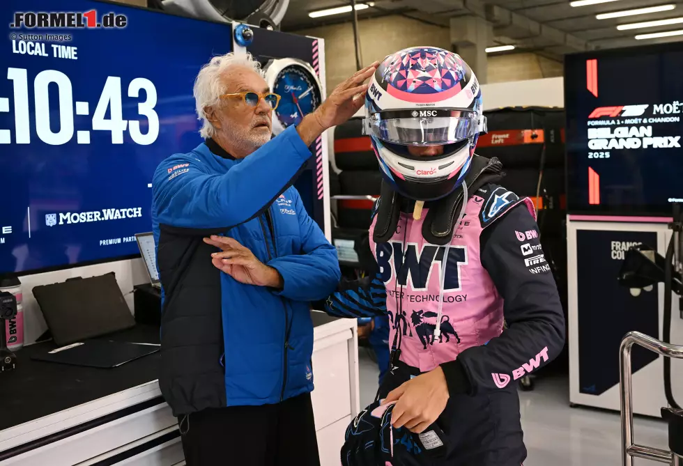 Foto zur News: Flavio Briatore und Franco Colapinto (Alpine)