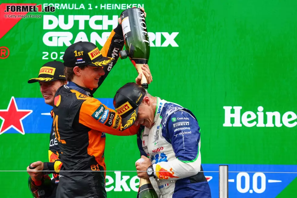 Foto zur News: Oscar Piastri (McLaren) und Isack Hadjar (Racing Bulls)