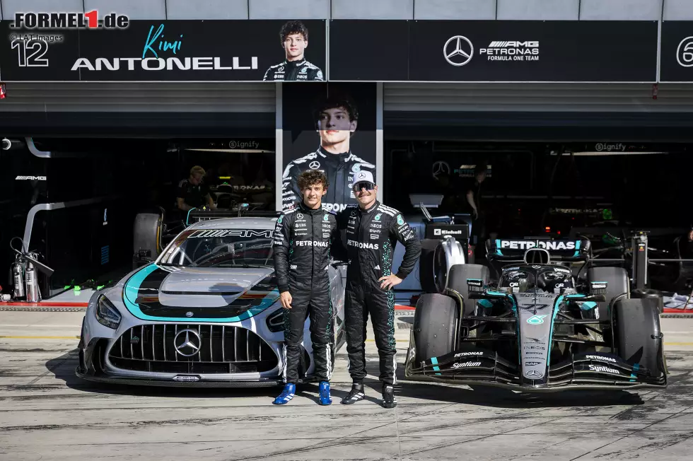 Foto zur News: Andrea Kimi Antonelli und Valtteri Bottas