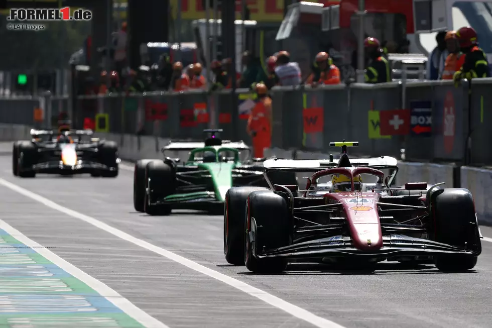 Foto zur News: Lewis Hamilton (Ferrari) und Nico Hülkenberg (Sauber)