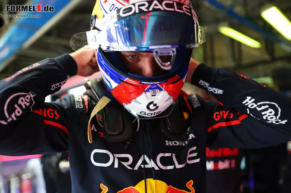 Foto zur News: Max Verstappen (Red Bull) und Mark Thompson