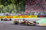 Foto zur News: Oscar Piastri (McLaren) und Charles Leclerc (Ferrari)