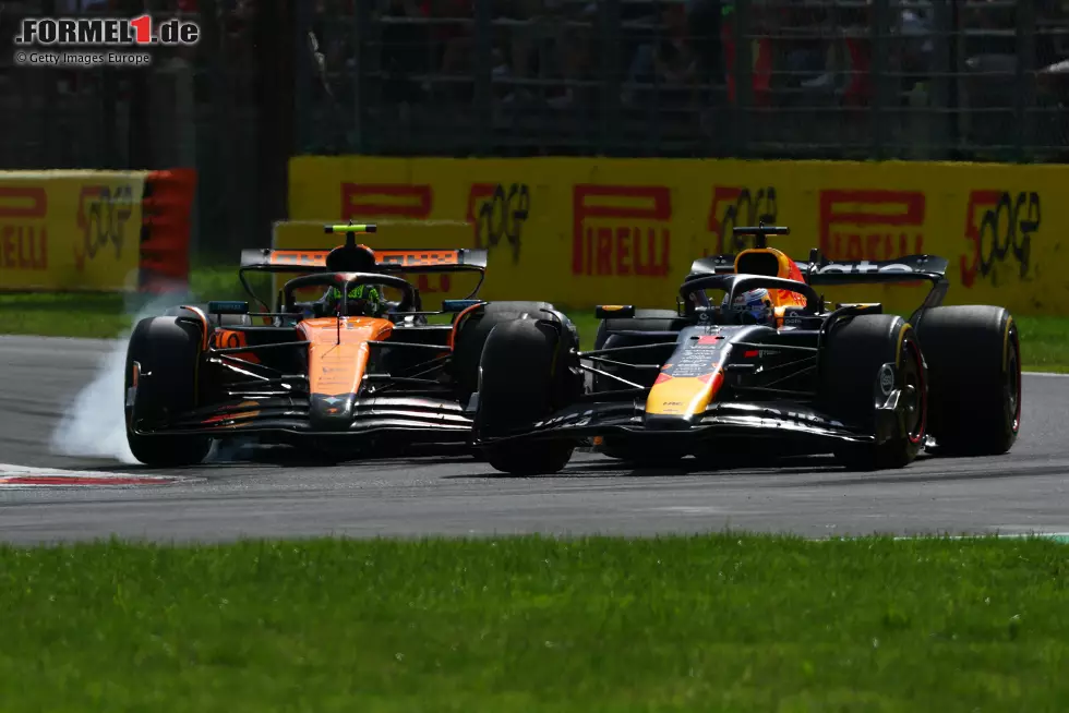 Foto zur News: Max Verstappen (Red Bull) und Lando Norris (McLaren)