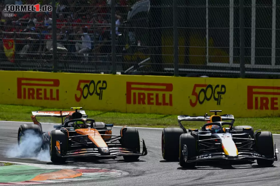 Foto zur News: Max Verstappen (Red Bull) und Lando Norris (McLaren)