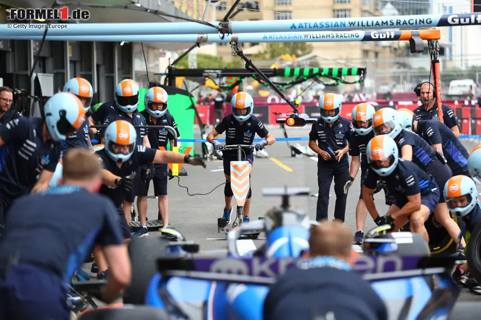 Foto zur News: Boxenstopp-Training bei Williams