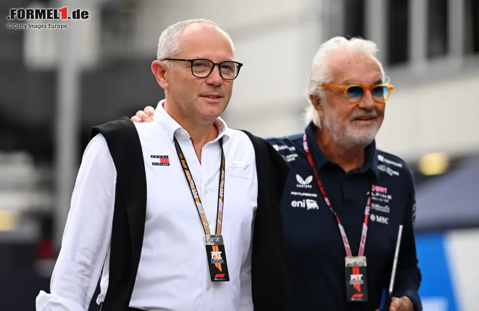 Foto zur News: Stefano Domenicali und Flavio Briatore (Alpine)