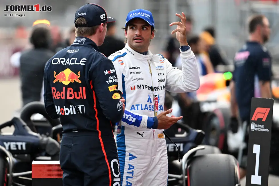 Foto zur News: Max Verstappen (Red Bull) und Carlos Sainz (Williams)