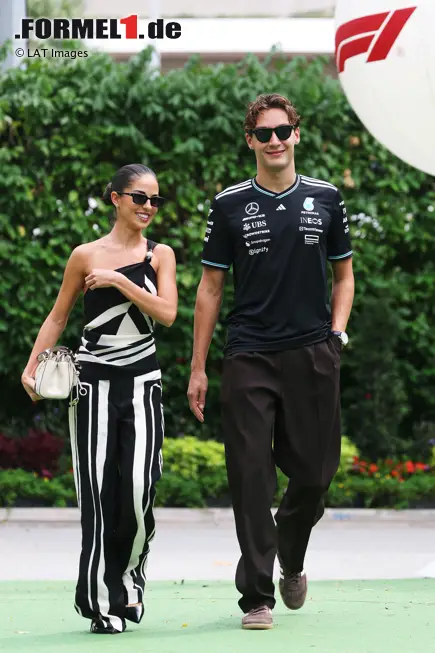 Foto zur News: George Russell (Mercedes) mit Freundin Carmen Mundt