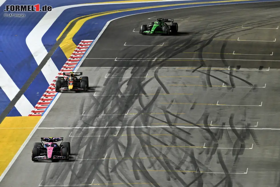 Foto zur News: Franco Colapinto (Alpine), Yuki Tsunoda (Red Bull) und Nico Hülkenberg (Sauber)