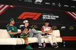 Foto zur News: Fernando Alonso (Aston Martin), Franco Colapinto (Alpine) und Oliver Bearman (Haas)
