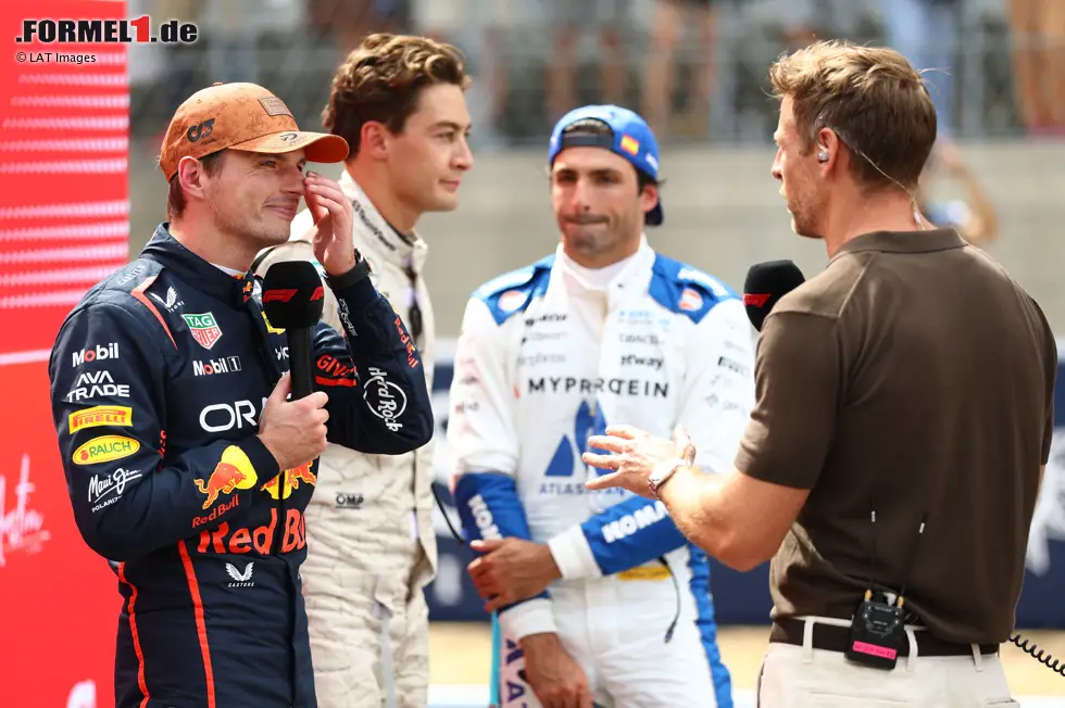 Foto zur News: Max Verstappen (Red Bull) und Jenson Button