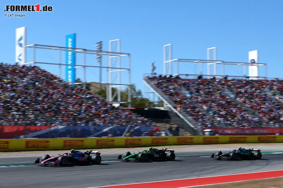 Foto zur News: Franco Colapinto (Alpine), Gabriel Bortoleto (Sauber) und Fernando Alonso (Aston Martin)