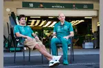 Foto zur News: Lance Stroll (Aston Martin) mit Gary Gannon