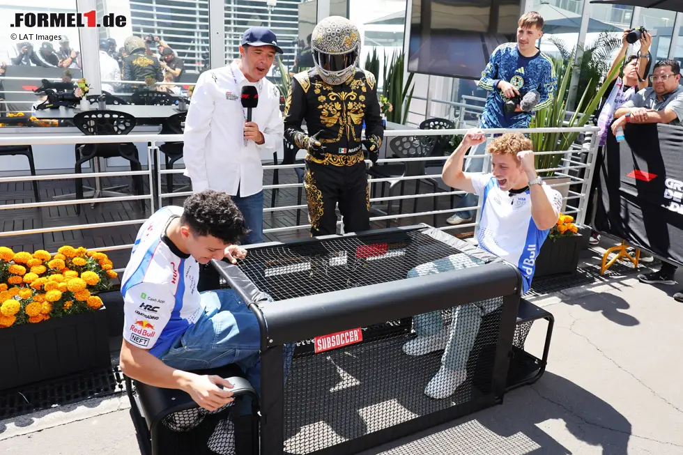 Foto zur News: Isack Hadjar (Racing Bulls) und Liam Lawson (Racing Bulls)