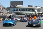 Foto zur News: Andrea Kimi Antonelli (Mercedes) , George Russell (Mercedes), Lando Norris (McLaren) und Oscar Piastri (McLaren)